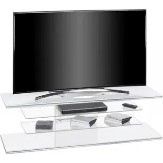 Maja TV-Rack 7725 1400 mm Breite Weißglas - Weiß