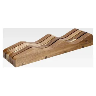 Messerhalter aus Holz für Schubladen und Arbeitsplatten, 35 x 10 x 5,5 cm