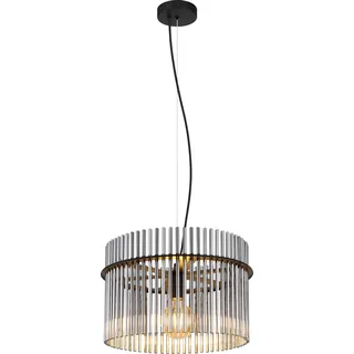 Globo Lighting Hängeleuchte Metall schwarz matt, 1x E27 - Schwarz