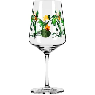 Ritzenhoff Spritzerglas , Gelb, Grün, Orange , Glas , 544 ml , 9.3x22.5x9.3 cm , Fsc, Made in Germany , Gläser, Weingläser, Weißweingläser