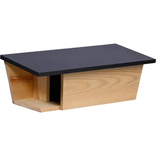 dobar® Spezial-Nistkasten für Bachstelzen - Spezial Nisthilfe zum Aufstellen - 45 x 18 x 15 cm - Kiefer - Dunkelbraun