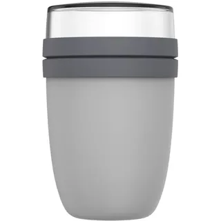 Mepal Lunchpot Ellipse – Cool Grey – 500 ml praktischer Thermo-Essensbehälter, Joghurtbecher, to go Becher – Hält Speisen Lange warm oder kühl, polypropyleen, 500 + 200 ml