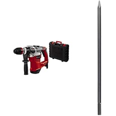 Einhell Bohrhammer TE-RH 38 E (1050 W, 9 J, Bohrleistung Ø 38 mm, SDS-Max-Aufnahme, Metall-Tiefenanschlag, Virbrationsdämpfung mit Andruckanzeige, Koffer, inkl. SDS max Spitzmeißel)