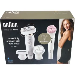 Braun Silk-épil 9 Flex 9100 weiß/gold