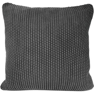 nielsen HOME Kissenbezug Nika grob gestrickt, 50x50 cm, Dunkelgrau (Farbeffekt), 100% Baumwolle, Strick, Oekotex, Grobstrick, gemütlich modisch elegant, Dekokissen, Sofakissen