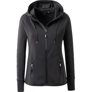 Cordjacke LPO "Damen-Sportjacke-Veloria", Damen, Gr. 44L, schwarz, 47% Baumwolle, 46% Polyester, 7% Elasthan, Jacken Cordjacke