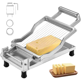 VEVOR Käseschneider mit Draht, 0,39" und 0,78" Cheeser Butterschneideklinge, abnehmbarer Käsehobeldraht, kommerzieller Käsehobel aus Aluminiumlegierung mit Messerdraht aus 316 Edelstahl, zum Kochen in der Küche