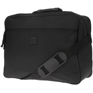 Christian Wippermann Arbeitstasche Herren Querformat - Große Umhängetasche 40x30x18 cm, 595g Leicht - Wasserabweisend Polyester - Verstellbarer Gurt bis 140 cm, Für DIN-A4 - Strapazierfähig Schwarz