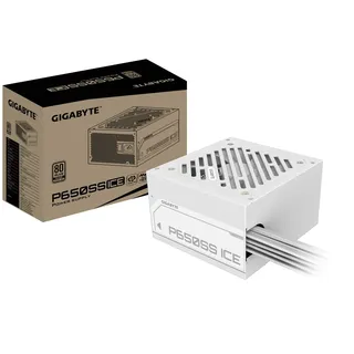 Gigabyte P650SS Ice Netzteil - PCIe 5.0, 80 Plus Silver, Vollmodulares Design, 120-mm-Lüfter, ATX 3.0 kompatibel, EU-Stecker