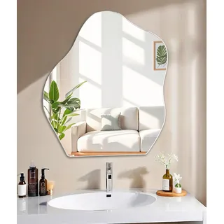 JMITHA Wandspiegel Asymmetrisch Spiegel Asymmetrisch Dekorative Wandspiegel Asymmetrischer Spiegel Spiegelfliesen Selbstklebend Badezimmerspiegel HD Glas Tischspiegel