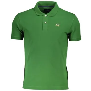La Martina Sleek Green Slim Fit Polo with Contrast Detail