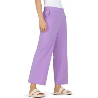 Cambio Damen Stoffhose mit weitem Bein in Lavendel - Lila