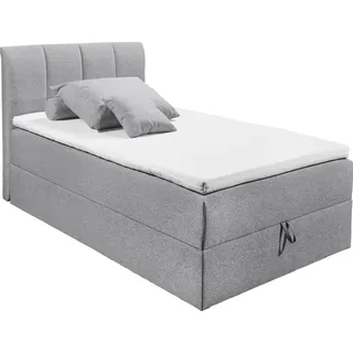 ed-lifestyle Boxspringbett Grau - 120x200 cm