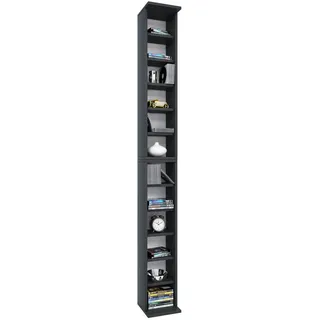 VCM Bigol Standregal 21 x 20 x 180 cm Schwarz