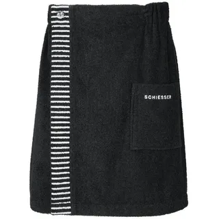 SCHIESSER Saunakilt Rom aus weicher Baumwolle, saugstark und 3-fach weitenverstellbar« 1 Stk. OEKO-TEX®, MADE IN GREEN schwarz