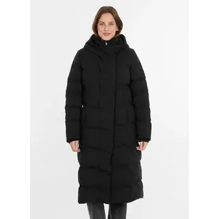 Ragwear Steppmantel "PAVLA LONG" verdeckter Reißverschluss, schwarz
