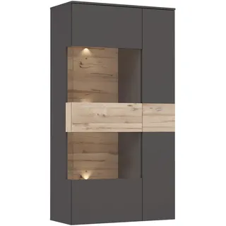 Forte Vitrine Como 90 x 41 x 168 cm Grau