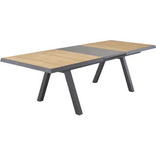 LC Garden Kumasi Ausziehtisch 200/260x100cm Aluminium/Teakholz & Keramikauszug mit Synchronauszug