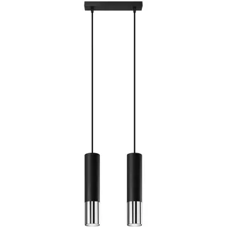 Pendelleuchte Loopez 2 Metall SOLLUX Chrom - Silber