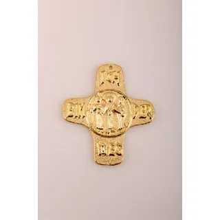 Kreuz Metall Gold "Ich bin der Weg" 11 cm
