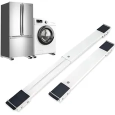 ausziehbares Waschmaschinen Untergestell - geeignet für Kühlschrank, Sofas, Schränke - easymove Gleitsystem - Möbelroller/Transportroller/Rollen für Möbel - Schienen