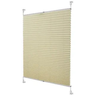 Lichtblick Plissee Klemmfix, ohne Bohren, verspannt, 70x130 cm, creme, - beige