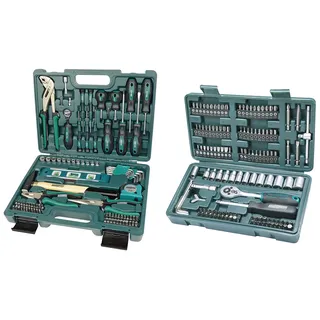 Brüder Mannesmann Werkzeuge Werkzeugkoffer 87-tlg. grün 38,0 x 29,0 x 9,0 cm