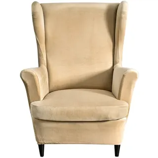 Stretch-Bezüge for Ohrensessel, 1-Sitzer-Bezüge for Ohrensessel(Beige A)