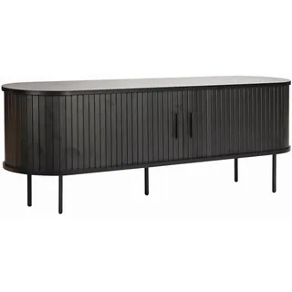 Home Affaire Lowboard HOME AFFAIRE, schwarz, B:150cm H:55cm T:40cm, Melamin, Metall, Sideboards, Lowboard, 2 Schiebetüren