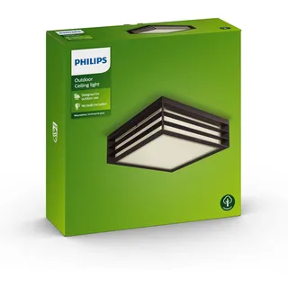 Philips Deckenleuchte E27 Aluminium 8,1 cm wetterfest ohne Leuchtmittel anthrazit