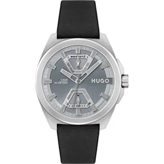 HUGO Expose 1530240 Herrenuhr Expose - Silber, Schwarz