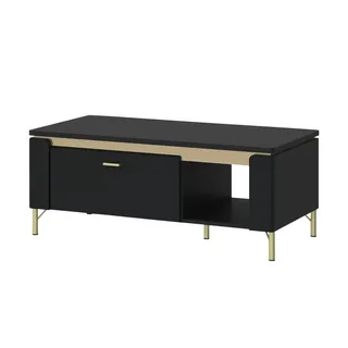 Sconto Couchtisch NORICA, 110,4x46 cm schwarz matt