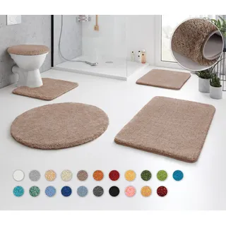 Badematte KLEINE WOLKE "RELAX, Badvorleger, Badezimmer Teppich" Gr. 14, grau (taupe), H:30mm, Polyacryl, Badematten, Badematte, Badteppich, meliert, rechteckig, rund & als Set erhältlich