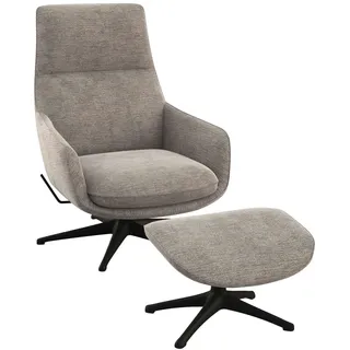 flexlux Drehsessel Marinella Polyester 75 x 103 x 95 cm Schwarz mit Liegefunktion, drehbar