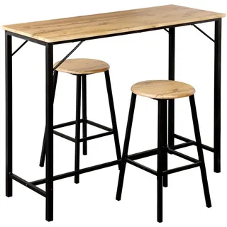 KESPER | Schwarz, Eichefarben | Metall, Holzwerkstoff , rechteckig | eckig | 40x88x110 cm | FSC 100% , Esszimmer, Esstische, Stehtische