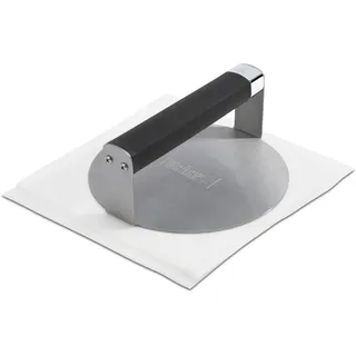 Weber Smashed Burger Presse/robust & stabil, mit glatter Oberfläche, aus Edelstahl, Rutschfester Griff- Silber (3400846)