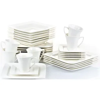 Kombiservice RETSCH ARZBERG "Geschirr-Set, Service Fantastic", beige (naturweiß), 30 Stk., Fine China-Porzellan, Geschirr-Sets, Kombiservice, 30 Teile, für 6 Personen