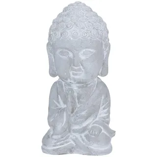 Arti Casa Buddha Figur Klein - Zen Garten Deko - für Dinnen oder draußen - 30 cm Hoch - Tisch Dekoration - Beton