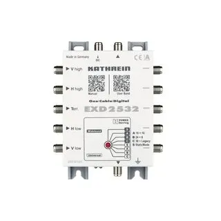 Kathrein EXD 2532 SAT Multischalter Unicable Eingänge (Multischalter): 5 (4 SAT/1 terrestrisch) Tei