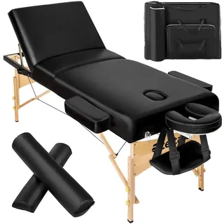 tectake Massageliege-Set 3 Zonen Somwang,218 x 102 x 90 cm,schwarz , Textil , 108x90x218 cm , Freizeit & Co, Wellness & Gesundheit, Gesundheit