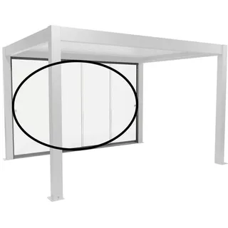 Biohort Pavillon-Glasschiebewand , Klar, Dunkelgrau , Glas , 364.5x234.9x9 cm , Sonnenschutz, Pavillons