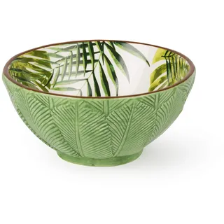 Excelsa Foliage Set mit 4 Schüsseln, Keramik, Grün
