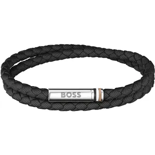 Boss ARES SUMMER Armband Schwarz/Braun/Weiß Edelstahl/Nylon 1580796 Größe One Size