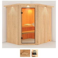 Bild Sauna »Laila«, (Set), ohne Ofen beige