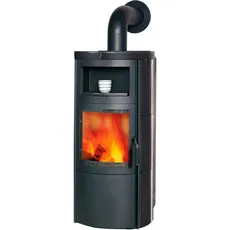 Bild von Kaminofen »»Vito WW GT ECOplus 8,4 kW, Ofenkacheln meteor-schwarz schwarz