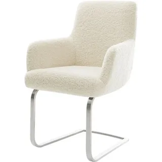 DeLife Freischwinger Heira-Flex Teddystoff Beige