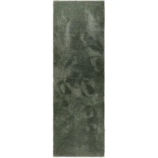 benuta Hochflorteppich Melvin waschbar 80/250 cm , Grün , Kunststoff , Uni , Rechteckig , 80x250 cm , Oeko-Tex® Standard 100 , für Fußbodenheizung geeignet, in verschiedenen Größen erhältlich, waschbar, pflegeleicht , Teppiche und Böden, Teppiche, Teppichläufer, Läufer