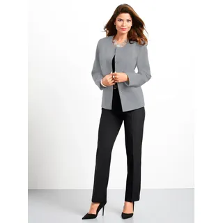 Kurzblazer "Blazer", Damen, Gr. 52, grau, 100% Polyester, Blazer Kurzblazer