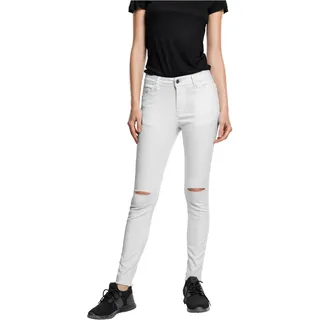 URBAN CLASSICS Damen Hose Ladies Cut Knee Pants White-30 - Weiß