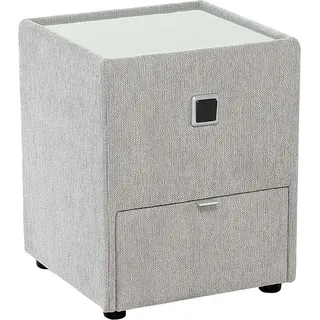 Jockenhöfer Nachtkonsole JOCKENHÖFER GRUPPE "Lancy", grau (grau 444, 19), B:42,5cm H:53cm T:45cm, Glas, Holzwerkstoff, Sideboards, Nachtkonsole, mit LED-Beleuchtung